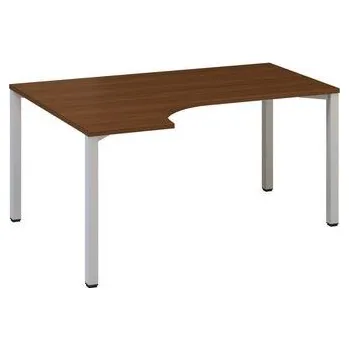 Ergo kancelářský stůl Alfa 200, 180 x 120 x 74,2 cm, levé provedení, dezén ořech, RAL9022