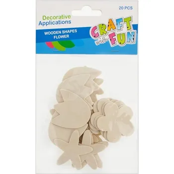 Obraz Dekorativní ozdoba Euro-Trade dřevěné květiny 20 kusů