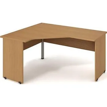 Rohový kancelářský stůl Gate, 160 x 120 x 75,5 cm, levé provedení, dezén buk