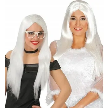 Karnevalová paruka DLOUHÁ BÍLÁ PARUKA VÍLY, PRINCEZNY, KRÁLOVNY