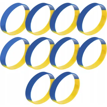 Náramek 10 ks Ukrajinských gumových náramků Ukrajina