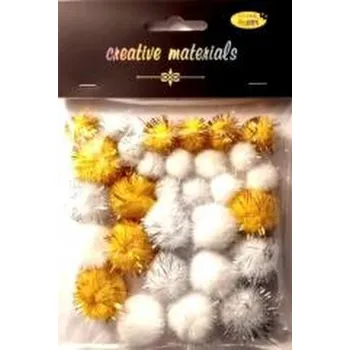 Set školních potřeb Pompony Glitter miks 30szt złoto,srebro