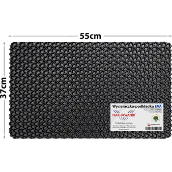 Rohožka EVA rohožka ke dveřím / odkapávač na boty 37x55 - černá barva