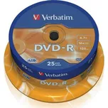 Verbatim DVD-R 4,7GB, 16x, 25cake (43522)