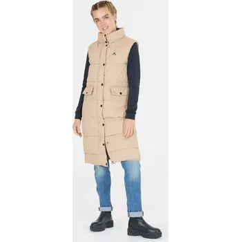 Dámský kabát Dámská vesta Whistler Amaretto W Long Puffer Vest Velikost: 44