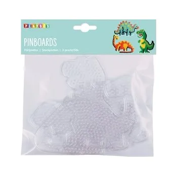 Dětské navlékací korálky Destičky pro zažehlovací korálky 3ks Dino