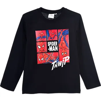 Chlapecké tričko Tričko dlouhý rukáv Spiderman černé 104
