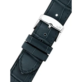 Řemínek na hodinky Kožený řemínek Morellato Ustica 6081E32.062 M, modrý - 22 mm