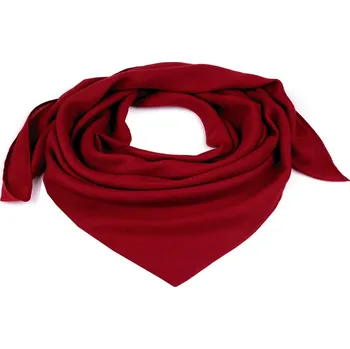 Šátek jednobarevný 90x90 cm, střední, 6 bordó sv.
