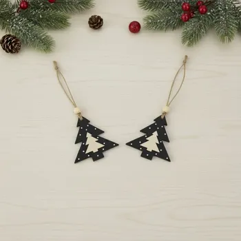 Vánoční dekorace Stromeček k zavěšení, 2ks D3408-19