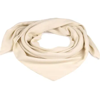 Šátek jednobarevný 90x90 cm, střední, 2 béžová světlá