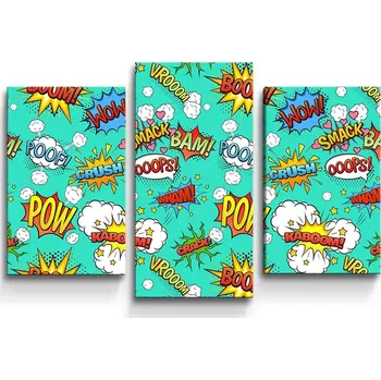 Obraz Sablio Obraz - 3-dílný Komiks - 75x50 cm
