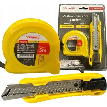 Pracovní nůž SCHMITH SVINOVACÍ METROVÁ ODMĚRKA 5 m NŮŽ NŮŽ S ODLAMOVACÍM OSTŘÍM SET