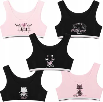 Dámské spodní prádlo DĚTSKÁ PODPRSENKA TOP 146-152 - SADA 5 KS