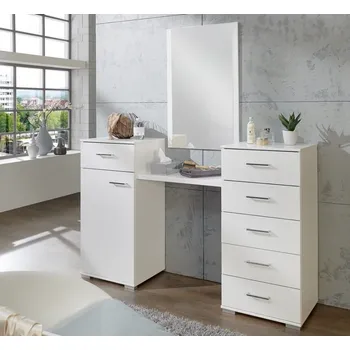 Komoda Toaletní stolek se zrcadlem PAMELA 310 alpská bílá