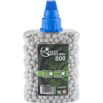 Airsoftová kulička Kuličky BB, 6 mm, Combat Zone, 0,20 g, 800 ks, bílé