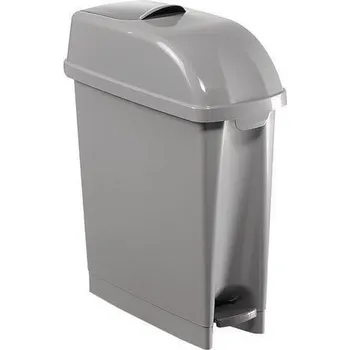 Odpadkový koš Plastový hygienický koš Chloe, 17 l, šedý