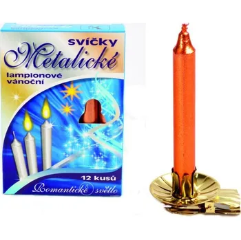 Dana Kuncová Lampionové vánoční svíčky na stromeček 9,5 cm 12 ks, bronzové