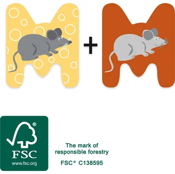 Dřevěná hračka small foot Dřevěné písmeno M