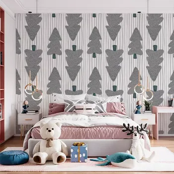 Tapeta Sablio Tapeta Šedé stromky - 125x75 cm