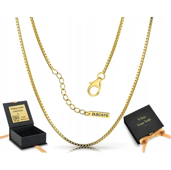 Řetízek Pozlacený řetízek kostka s nastavitelnou délkou 45 - 48 cm, stříbro 925