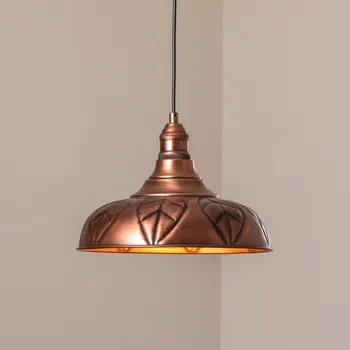 Opviq Závěsné světlo Saglam, měď, kov, Ø 32 cm, E27 měď, černá 1 x 40 W - Doprava zdarma