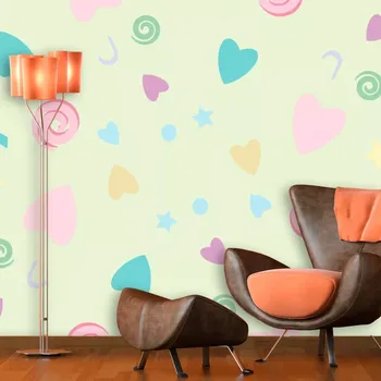 Tapeta Sablio Tapeta Srdíčka a spirály XL - 125x75 cm