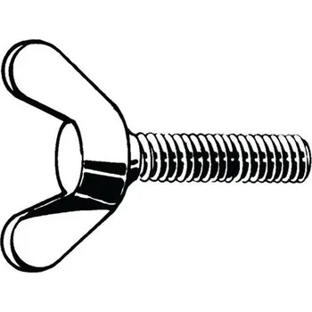 Šroub Křídlový šroub se zaoblenými křídly DIN 316 Mosaz M8X50