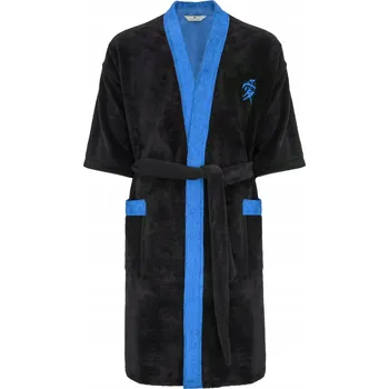 Dámský župan Kimono - župan RE-860 Černo-modrý - M/L