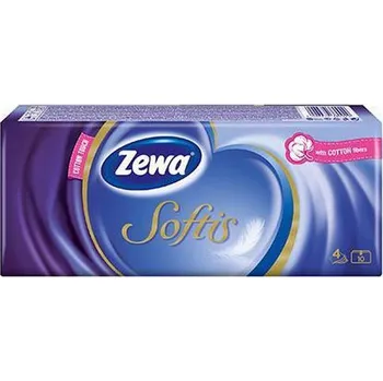 Papírový kapesník Papírové kapesníčky ZEWA Softis Standard, 4vrstvy, 10ks