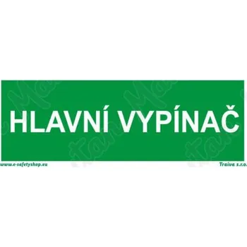 Kancelář Hlavní vypínač, plast 210 x 80 x 0,5 mm