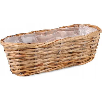 Obal na květináč Obal na květináč 15 cm proutěný hnědý
