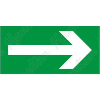 Kancelář Směr k východu, plast 200 x 100 x 1,1 mm, fotoluminiscenční