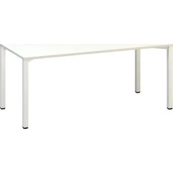Kancelářský stůl Alfa 200, 180 x 80 x 74,2 cm, rovné provedení, dezén bílá, RAL9010