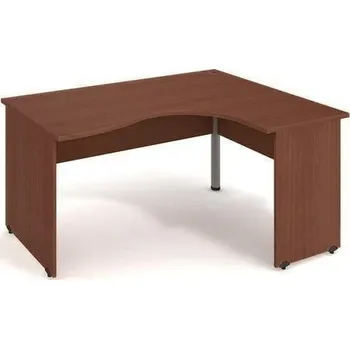 Rohový kancelářský stůl Gate, 160 x 120 x 75,5 cm, pravé provedení, dezén ořech
