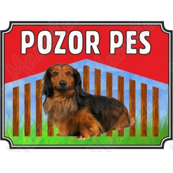Kancelář Pozor pes - Jezevčík, plast 210 x 148 x 2 mm A5
