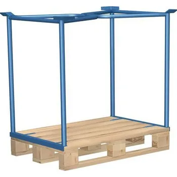 Stavebniny Paletový nástavec typ 65, modrý, 120 x 120 x 80 cm