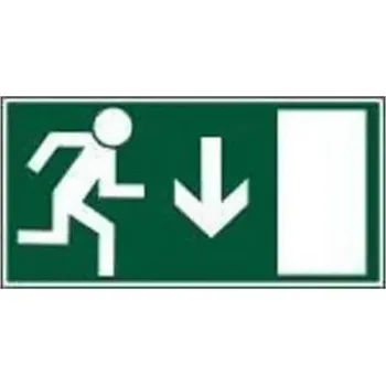 Kancelář Úniková fotoluminiscenční bezpečnostní tabulka - Únikový východ nad dveře, samolepicí fólie