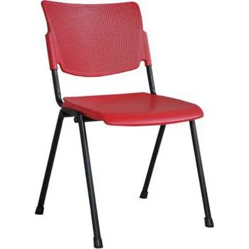 Nábytek Plastová jídelní židle MIA Black, červená