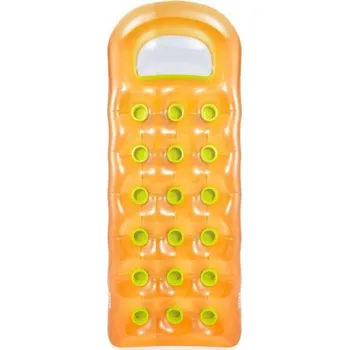 Intex 59895 Nafukovací lehátko 188 x 71 cm oranžové s průhledem