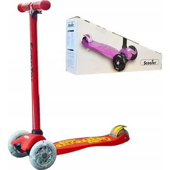 Koloběžka Dětská tříkolová koloběžka svítící - červená