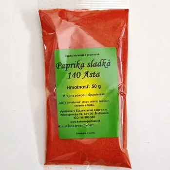 Sladká paprika mletá 140 ASTA – výrazná barva a bohaté aroma 50 g