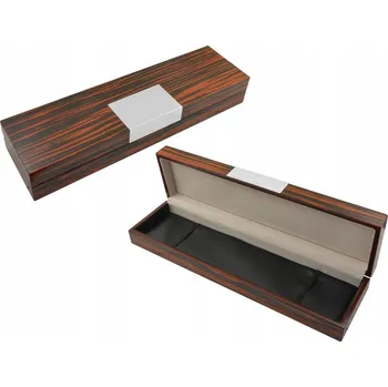 DLOUHÉ OBDÉLNÍKOVÉ POUZDRO / KRABIČKA NA HODINKY A ŠPERKY HNĚDÉ 1LONG