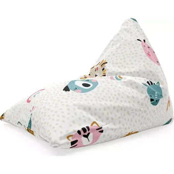 Sedací pytel Sablio Sedací vak Triangl Hroch, zebra a slunce: 120 x 100 x 100 cm
