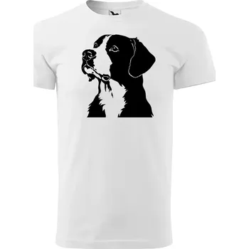 Sablio Tričko s potiskem Psí pohled - bílé 5XL