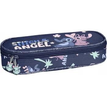 Penál Penál Jednokomorové S Klopou Tmavě Modré Stitch a Angel Paso