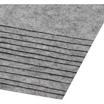 Pro Háčkování Látková dekorativní plsť 20x30 cm šedá 2 ks