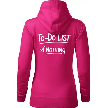 Dámská mikina To-Do List - Nothing - Mikina dámská Cape s kapucí - 2XL ( Purpurová )