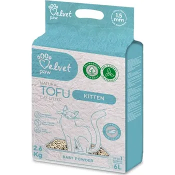 Podestýlka pro kočku VELVET PAW Tofu Kitten podestýlka s vůní Baby powder (6 l) 2,6kg