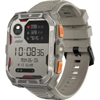 Chytré hodinky Chytré venkovní hodinky délka pásku do 250 mm sledovač kroků kalorií aktivity měření tepu kyslíku spánku moderní sportovní hodinky khaki